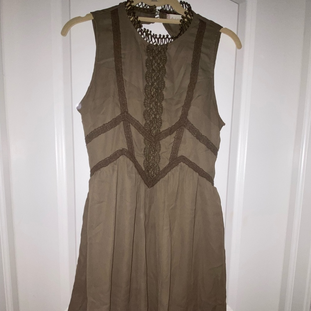 Altar’d State Olive Sleeveless Dress Size Small